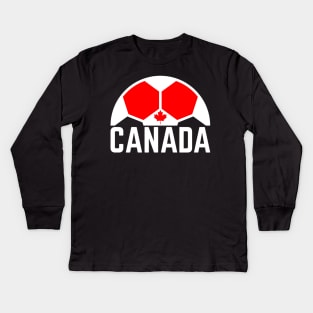 Support Canada Soccer team. Kids Long Sleeve T-Shirt
